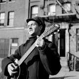 Folk Singer Woody Guthrie in Nyc