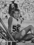 Runner Gunhild Larking Relaxing at the Olympics