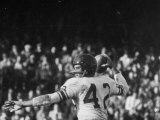 New York Giants Quarterback Charles Conerly About to Throw a Pass