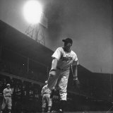 Baseball Player Van Lingle Mungo, Pitching During the Game at Ebbets Field
