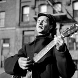 Folk Singer Woody Guthrie in Nyc