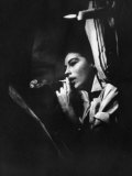 Actress Ava Gardner Smoking a Cigarette in a Scene from the Film