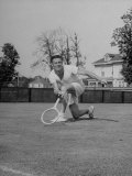 Tennis Player Ted Schroeder in Action
