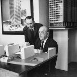 Realtor Herbert Greenwald with Architect Mies Van Der Rohe Premium Photographic Print