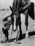 Jean Anne Evans, 14 Month Old Texas Girl Kissing Her Horse