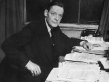 Writer T. S. Eliot Working at His Desk