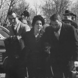 Actress Elizabeth Taylor Attending the Funeral of Michael Todd with Her Brother Howard Taylor Jr
