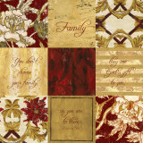 Word To Live By: Red Gold, Family Art Print