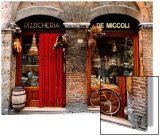 Bicycle Parked Outside Historic Food Store, Siena, Tuscany, Italy