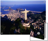 The Statue of Christ the Redeemer Stands at Top of Cordova Mountain Peak, Rio De Janeiro, Brazil