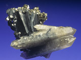 Wolframite Crystals with Quartz and Pyrite, Russia