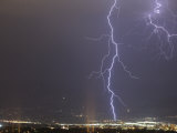 Buy Lightning in Colorado Springs, Colorado, Usa During a Summer Thunderstorm at AllPosters.com