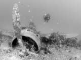 Nakajima B5N2 Kate Torpedo Bomber Wreckage and a Scuba Diver, Papua New Guinea