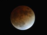 Total Lunar Eclipse During Totality. the Center of the Umbra Is at the Upper Left