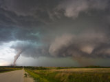 Two Tornadoes Near Zurich, Kansas