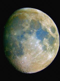 The Waxing Moon. the Blue Areas are Indicative of Titanium-Rich Minerals