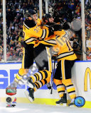 Patrice Bergeron, Zdeno Chara, & Marco Sturm Celebrate Game Winning Goal 2010 NHL Winter Classic