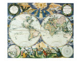 Old World Map 1666