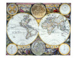 Buy Double Hemisphere Map 1673 at AllPosters.com