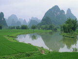 Buy Karst Limestone Landscape Typical of the Region South of Guilin, Guangxi, Yangshuo, China at AllPosters.com