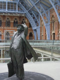 John Betjeman Statue, St. Pancras International Train Station, London, England, United Kingdom