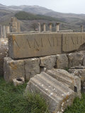 Inscriptions at the Roman Site of Djemila, UNESCO World Heritage Site, Algeria