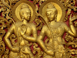 Gilded Wood Doors of the Wat Xieng Thong at Luang Prabang in Laos, Indochina, Southeast Asia