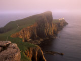 Neist Point Lighthouse, the Westernmost Point of Skye, Duirinish, Isle of Skye, Scotland, UK