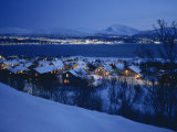 Buy Tromso Viewed from Kvaloya Island at Dusk, Arctic Norway, Scandinavia, Europe at AllPosters.com
