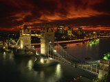 Buy Aerial View over Tower Bridge, London, England, United Kingdom, Europe at AllPosters.com