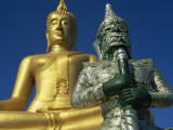 Buy Giant Statue of Buddha and Guard, Koh Samui, Thailand, Southeast Asia at AllPosters.com
