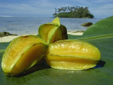 Buy Star Fruit on Palm Leaf, Rarotonga, Cook Islands, Pacific Islands, Pacific at AllPosters.com