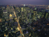 Buy Aerial View at Night of the City Lights Taken from the Empire State Building, New York, USA at AllPosters.com