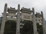 Gates to the Po Lin Monastery, Lantau Island, Hong Kong, China