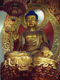 Buy Statue of the Buddha in the Main Hall of the Ling Yinx Temple, Ming Dynasty, Hangchow, China at AllPosters.com