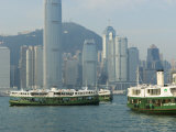 Star Ferries Plying Victoria Harbour, Hong Kong, China
