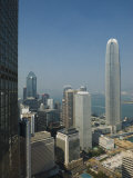 Aerial View of Central, Hong Kong Island, Two Ifc Building on the Right, Hong Kong, China