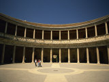 Palace of Charles V in the Alhambra in Granada, UNESCO World Heritage Site, Andalucia, Spain
