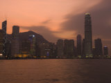 Hong Kong Island Skyline at Dusk, Hong Kong, China