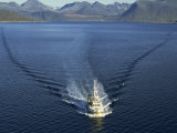 Buy Aerial View over Fishing Boat and its Wake, Arctic Norway, Scandinavia, Europe at AllPosters.com