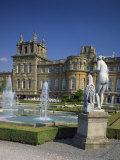 Buy Water Fountain and Statue in the Garden in Front of Blenheim Palace, Oxfordshire, England, UK at AllPosters.com