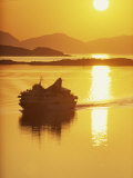 Buy Ferry Silhouetted by the Midnight Sun, Harstad, Norway, Scandinavia, Europe at AllPosters.com