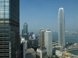 Aerial View of Central, Hong Kong Island, Two Ifc Building on the Right, Hong Kong, China