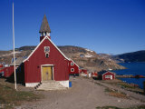 Church at Ittoqqortoormiit, East Greenland, Greenland, Polar Regions