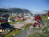 Aerial View over Julianehab, Greenland, Polar Regions