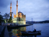 Ortakoy Mecidiye Mosque and the Bosphorus Bridge, Istanbul, Turkey, Europe