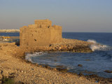 Castle Guarding the Harbour at Paphos, Cyprus, Mediterranean, Europe