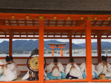 Floating Torii Gate at Itsukushima Shrine, Founded in 593, Miyajima Island, Honshu Island, Japan