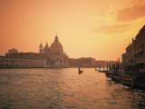 Church of Santa Maria Della Salute, from across the Grand Canal at Dusk, Venice, Veneto, Italy