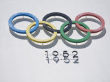 Olympic Rings, 1952 Olympic Stadium, Helsinki, Finland, Scandinavia, Europe